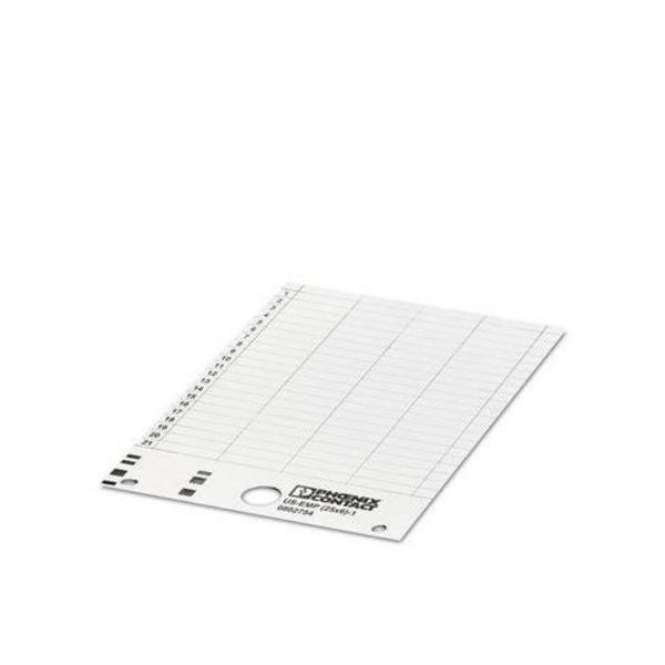 RÓTULO PARA ENCAJAR TARJETA US-EMP (25X6)-1 EN BLANCO