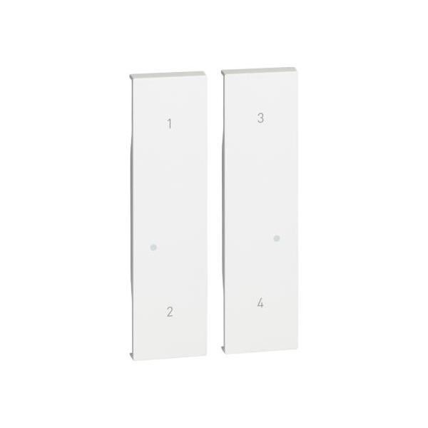 Tecla Living Now w/Netatmo p/ comando 4 escenarios inalámbrico - Blanco - 2x1mod