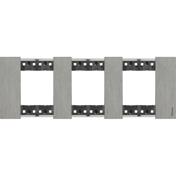 Placa embellecedora Living Now de colorAcero - 2x3mod