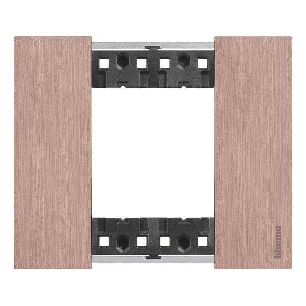 Placa embellecedora Living Now de color Cobre - 2mod