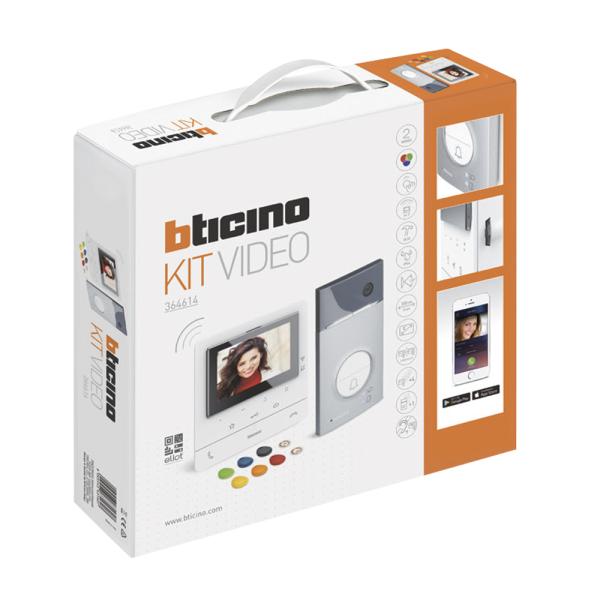 Kit vídeo 1 vivienda 2 hilos, placa LÍNEA 3000 y monitor manos libres Classe 100 conectado