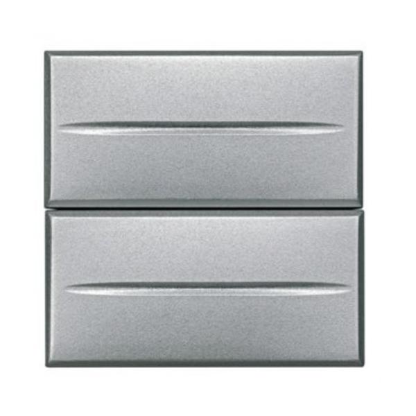 PULSADOR DOBLE 10A 230V CON 2 MDULOS AXOLUTE EN COLOR CLARO