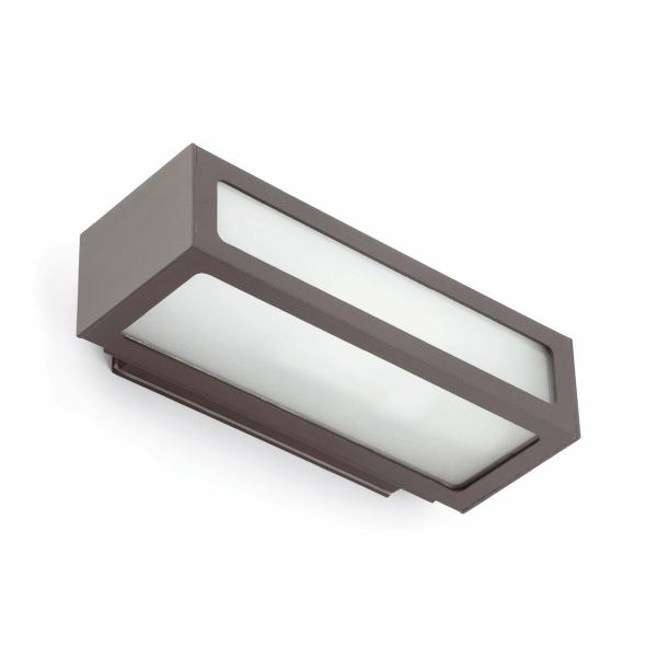 APLIQUE NATRON E27 ALUMINIO CRISTAL TEMPLADO GRIS OSCURO