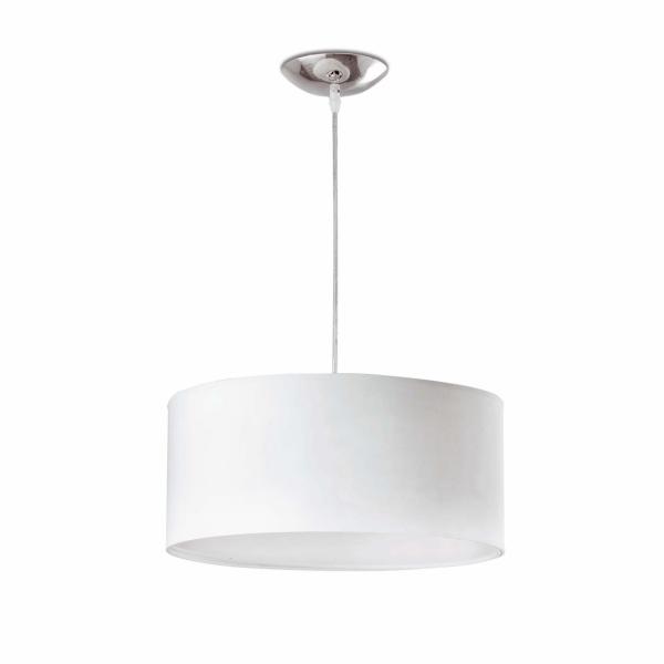 COLGANTE SEVEN 40cm 2xE27 METÁLICO TÉXTIL BLANCO