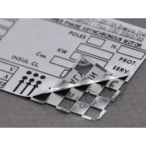 ETIQUETA DE SEGURIDAD MG-SAT-C 29801 24x38mm GRIS