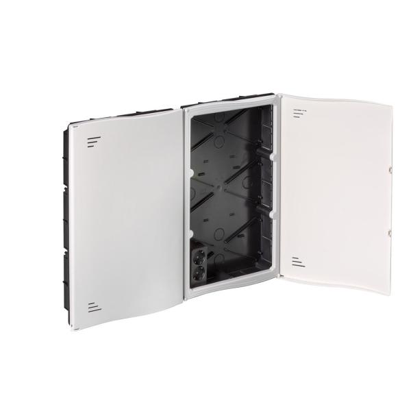 REGISTRO ICT RTR 500x600x80 PLAST.EMP.PARED CONVL.+BA.SCHUKO DBL.