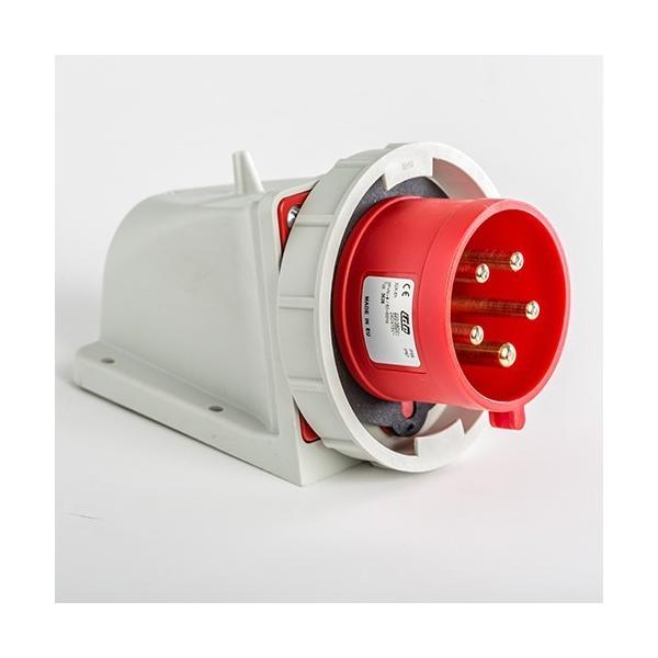 CLAVIJA MURAL IP66-IP67 3P+N+T 200/346 240/415V 32A 6h DE COLOR ROJO