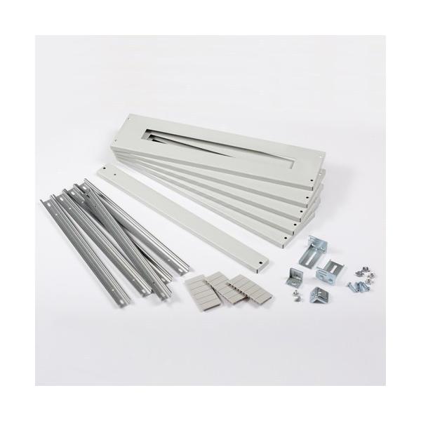 KIT TAPAS METÁLICAS SUPERFICIE + 2 RAÍL DIN (2 TAPAS 200 + 1 TAPA CIEGA 50)
