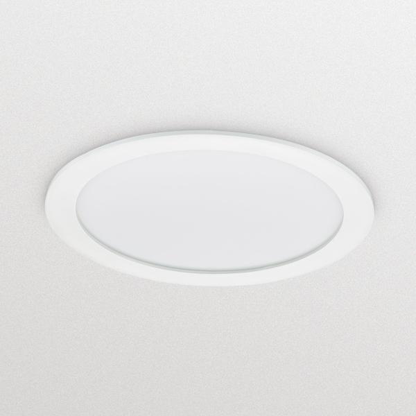 CoreLine SlimDownlight, 21 W, D205 mm, 2100 lm, 4000 K, Ópalo, IP20/44