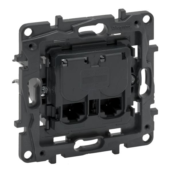Base telefónica e informática doble RJ45 Niloé Step - Cat.6 UTP