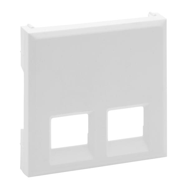 Frontal Niloé Step - Bases telefónicas e informáticas doble RJ45 - Blanco mate
