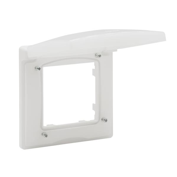 Placa embellecedora estanca IP44 Niloé Step - 1 elemento de color blanco mate