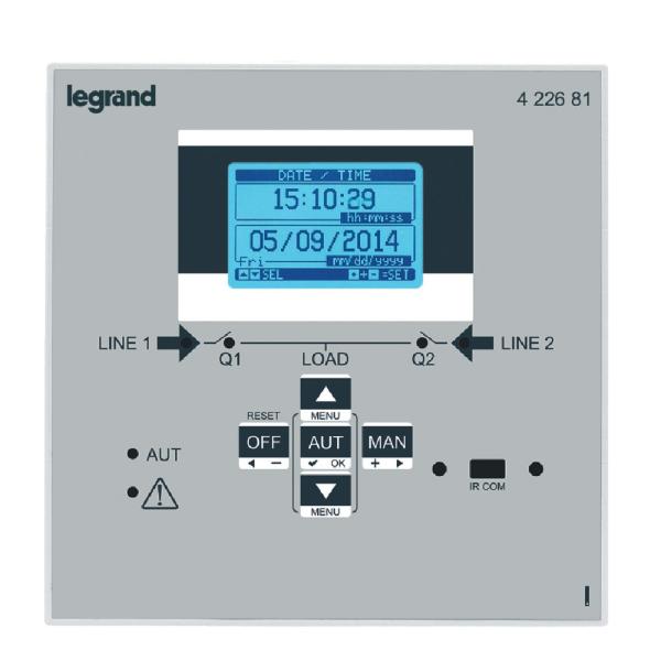 Unidad de control de interruptor automático entre dos fuentes para interruptores