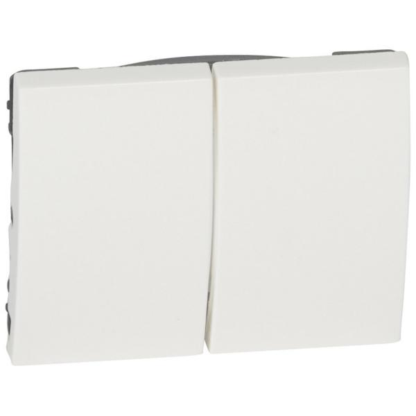 TECLA BLANCO PARA DOBLE INTERRUPTOR CONMUTADOR GALEA