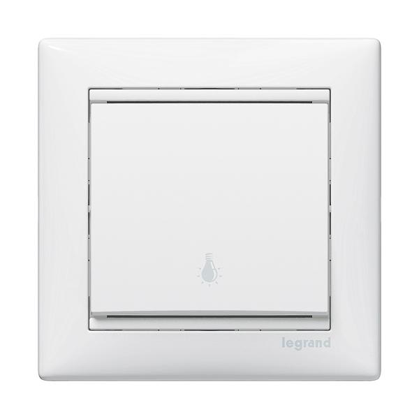 Pulsador Valena - con símbolo de lámpara - 10A - 230V~ - Marfil