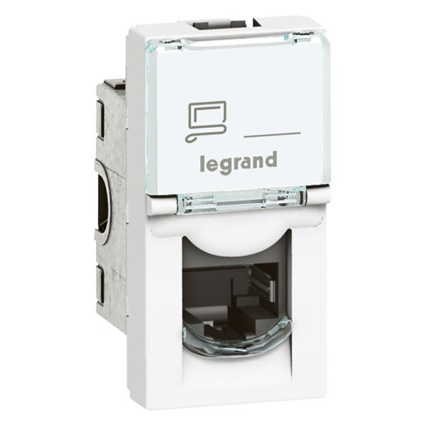 Base RJ45 Mosaic - Cat.6A - STP - 1mod - LCS² - Blanco 