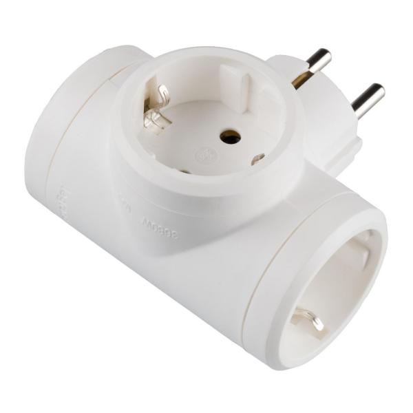 ADAPTADOR 3x2P + T 16A BLANCO