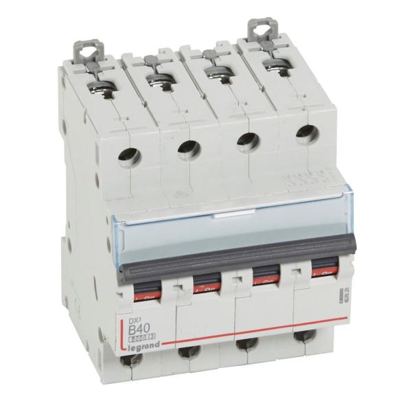 Magnetotérmico DX³ 6000/10kA - 4P - 400V~ - 40A - curva B