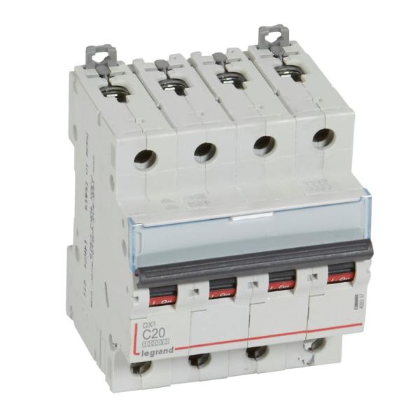 Magnetotérmico DX³ 10000/16kA - 4P - 400V~ - 20A - curva C