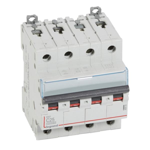 Magnetotérmico DX³ 10000/16kA - 4P - 400V~ - 25A - curva C
