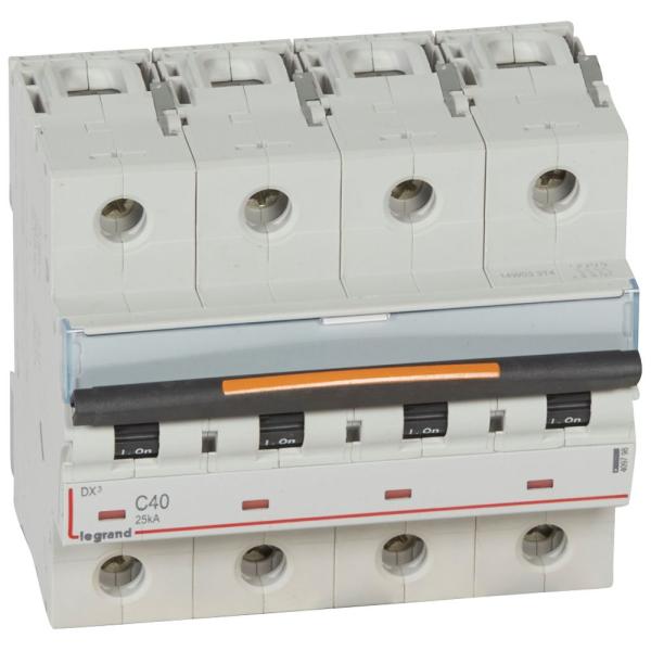 Magnetotérmico DX³ 25kA - 4P - 400V~ - 40A - curva C