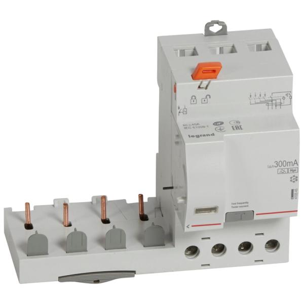 Bloque diferencial adaptable DX³ - 4P - 40A - 300mA - Tipo Hpi - 3mod