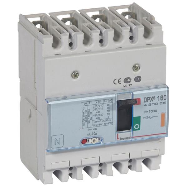 Automático MCCB DPX³ 160 - magnetotérmico - 4P - 25kA - 100A
