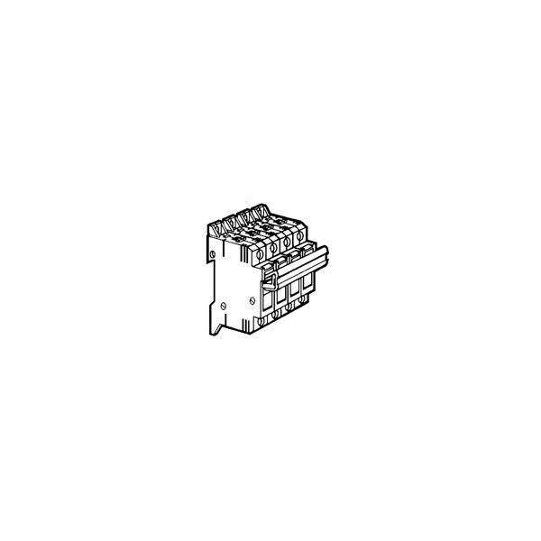 BASE FUSIBLE SECCIONABLE T0 FIJACIN TORNILLO RAIL 4 MDULOS