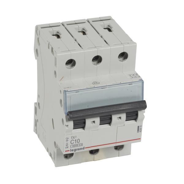 Magnetotérmico TX³ - 3P - 400V~ - 10A - curva C - 3mod