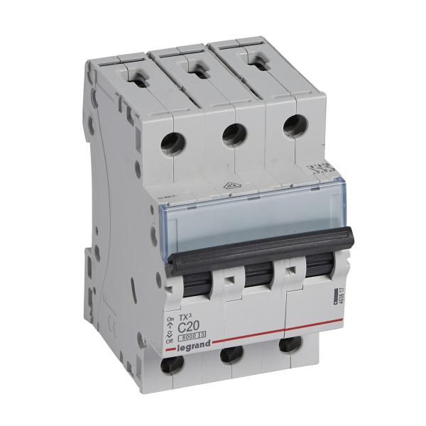 Magnetotérmico TX³ - 3P - 400V~ - 20A - curva C - 3mod
