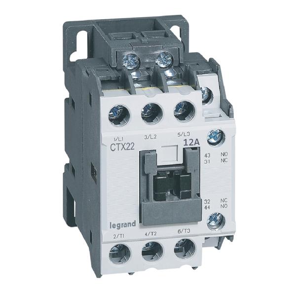 Contactores tripolares CTX³ 22 - 12A - 230V~ - 1 NA + 1 NC - Bornas c/tornillo