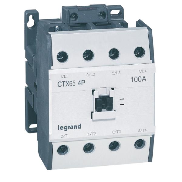 Contactores tetrapolares CTX³ - sin contacto auxiliar - 100/65A - 230V~