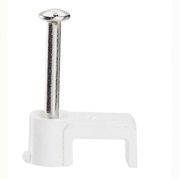 Grapillones Fixfor para cable plano 2x0,75mm², L. 20mm - Blanco