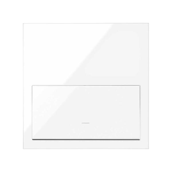 Kit front horizontal para 1 elemento con 1 tecla blanco brillante Simon 100