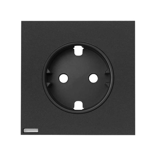 Tapa Simon iO para la base de enchufe schuko negro mate Simon 100