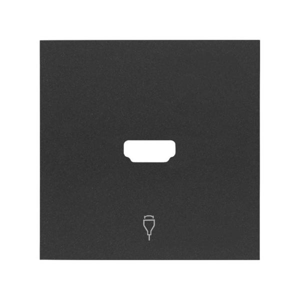 Tapa para conector HDMI negro mate Simon 100