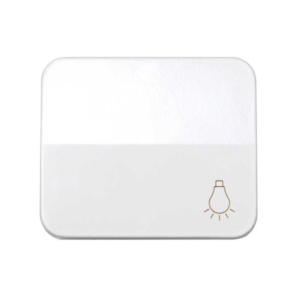 Tecla individual con grabado luz para pulsador blanco Simon 75