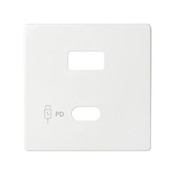 Placa para cargador USB A+C Quickcharge blanco Simon 82