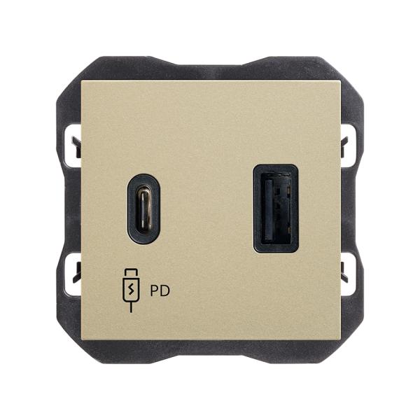 Cargador USB doble A+C 30W Power Delivery cava Simon 270