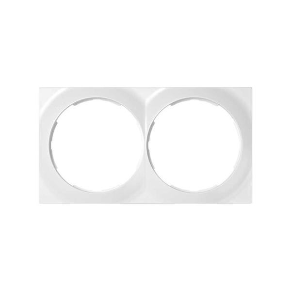 PLACA SIMON 88 CON 2 ELEMENTOS 85x156mm BLANCO NIEVE