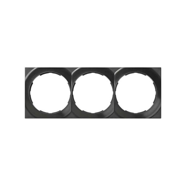 PLACA SIMON 88 CON 3 ELEMENTOS 85x227mm GRAFITO