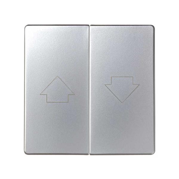 Tecla doble para mecanismo de persianas con enclavamiento de seguridad aluminio Simon 82