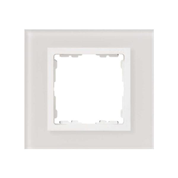 Marco para 1 elemento cristal blanco interior blanco Simon 82 Nature