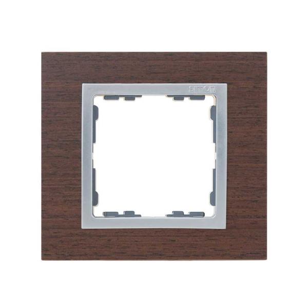 Marco para 1 elemento wengué interior aluminio Simon 82 Nature