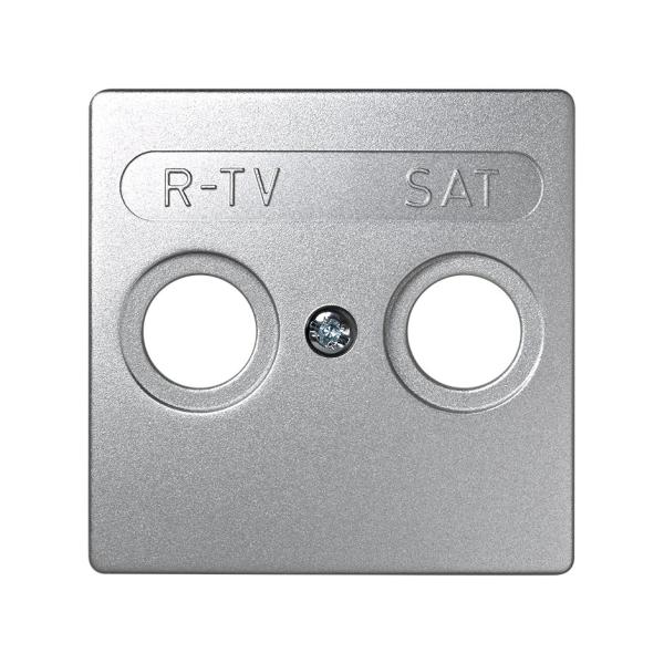 Placa para tomas inductivas de R-TV+SAT aluminio Simon 73 Loft