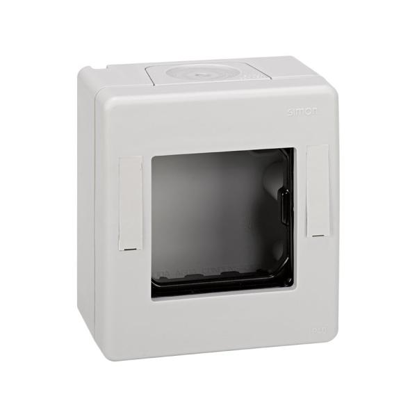 Base y marco sin tapa IP40 para mecanismos Simon 27 Simon Aqua