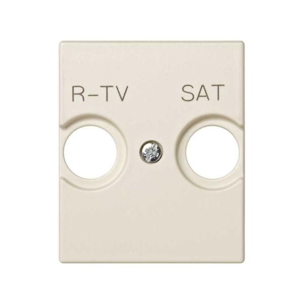 TAPA SIMON 82 CENTRALIZACIONES TOMA R-TV+SATÉLITE MÓDULO ANCHO MARFIL