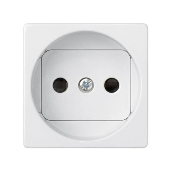 Base de enchufe bipolar 16 A 250V~ con dispositivo seguridad y embornamiento a tornillo blanco Simon 27 Play