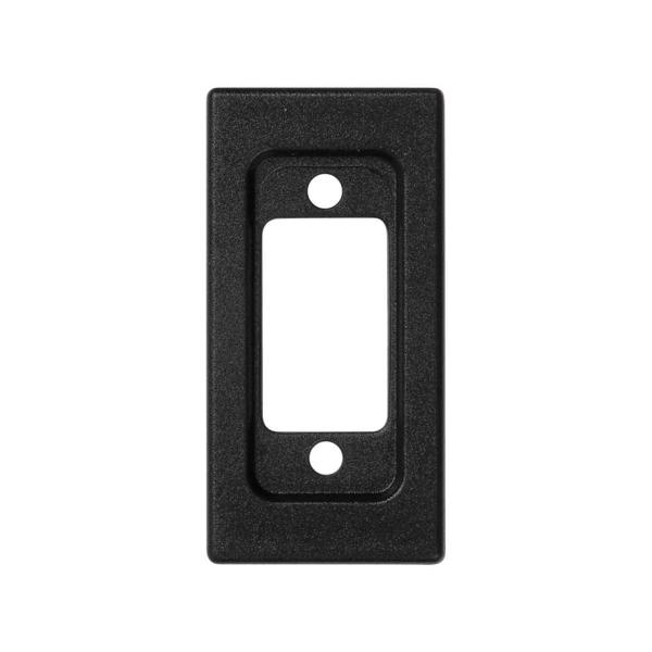 Placa embellecedora para 1 conector SUB-D9 (VGA/Puerto serie) de 1 elemento negro Simon K45