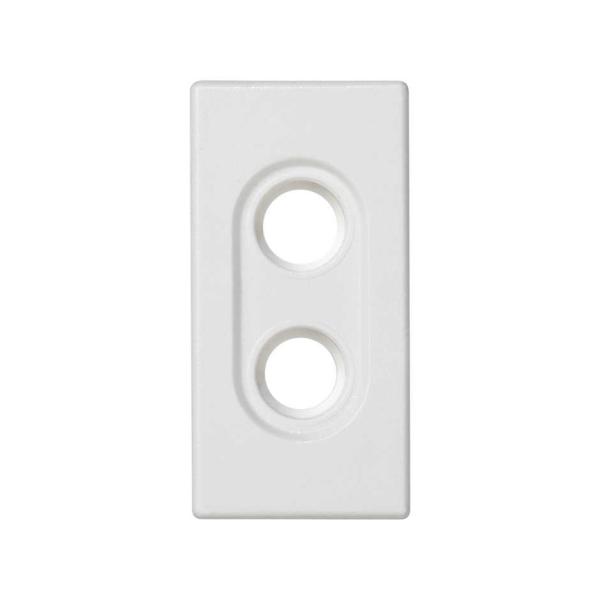Placa embellecedora para 2 conectores RCA (Audio estéreo) de 1 elemento blanco Simon K45